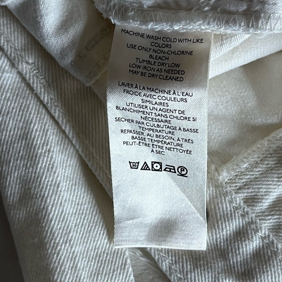 Free People White Bright Distressed Button Fly Raw Hem Denim Shorts Sz 27 NWT - Picture 7 of 13